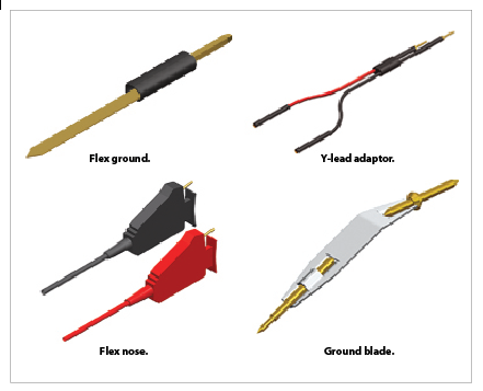 Figure 1. Accessories for the Agilent N2796A 2 GHz active probe.